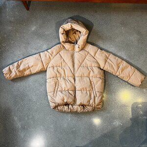 Beige Puffer Winter Coat